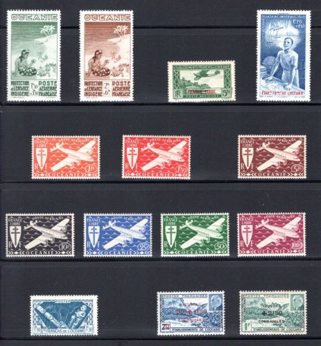 franz. Ozeanien Lot aus 1942-1956 postfrisch