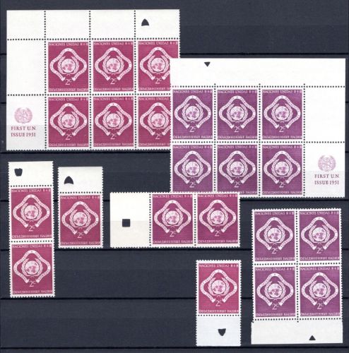 UNO New York kleines Lot Cut Outs postfrisch