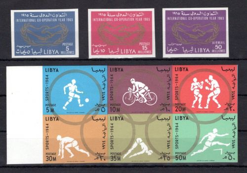 Libyen kleines Lot, geschnitten postfrisch