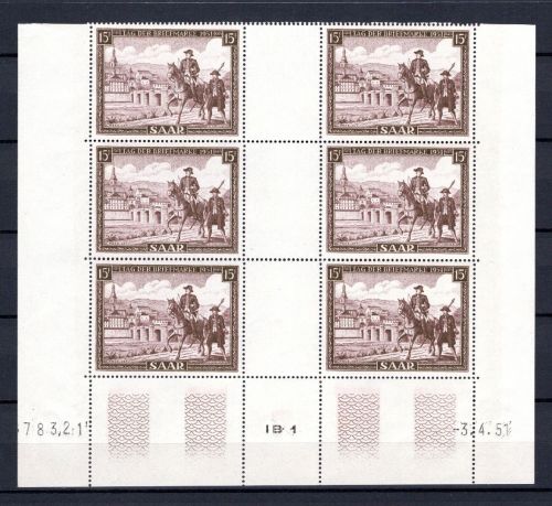 Saarland MiNr. 305 Br + ZS postfrisch