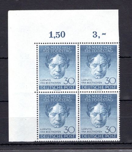 Berlin MiNr. 87 postfrisch 4er Block Eckrand ol, ungefaltet