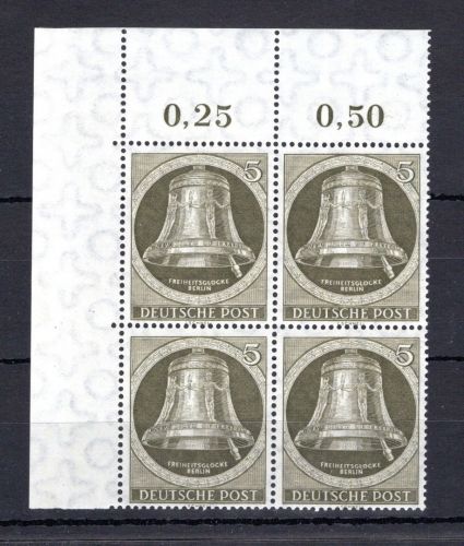 Berlin MiNr. 82 y postfrisch 4er Block Eckrand ol, ungefaltet