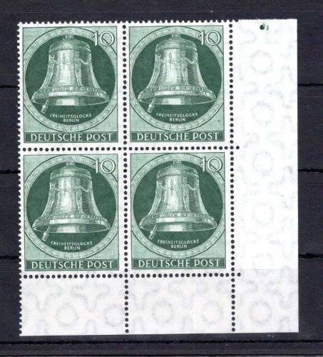Berlin MiNr. 76 postfrisch 4er Block Eckrand ur, ungefaltet
