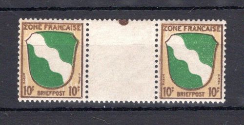 franz. Zone allg. Ausgaben MiNr. 5 y ZW postfrisch ungefaltet
