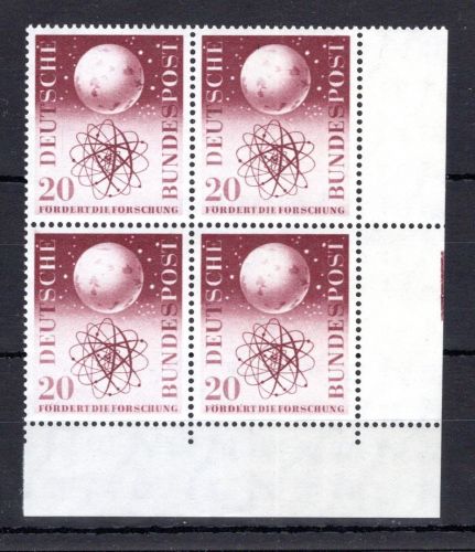 Bund MiNr. 214 postfrisch 4er Block Eckrand ur