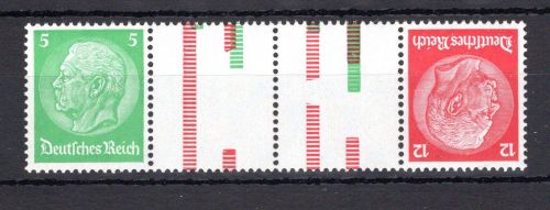 Deutsches Reich Zusammendruck MiNr. KZ 17 postfrisch ungefaltet