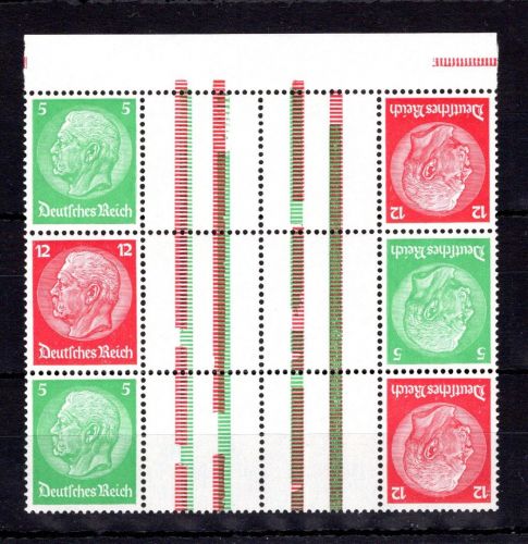 Deutsches Reich Zusammendruck MiNr. KZ 17 (3x) postfrisch ungefaltet