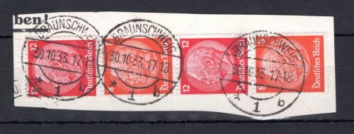 Deutsches Reich Zusammendruck MiNr. S 111 Briefstück