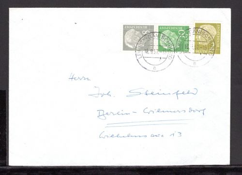 Bund Zusammendruck MiNr. S 47 + ZF Mehrfachfrankatur