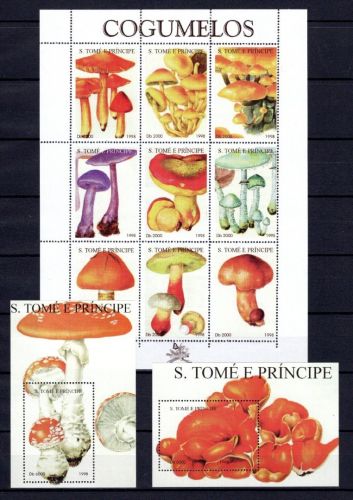 Sao Tome e Principe MiNr. 1814-1822 + Block 379-380 postfrisch Pilze