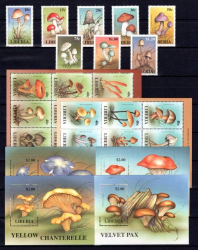 Liberia MiNr. 2045-2070 + Block 176-179 postfrisch Pilze