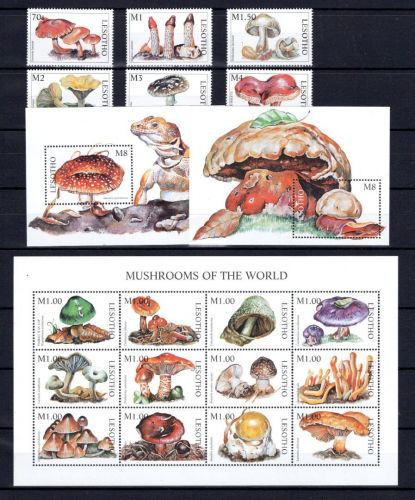 Lesotho MiNr. 1300-1317 + Block 132-133 postfrisch Pilze