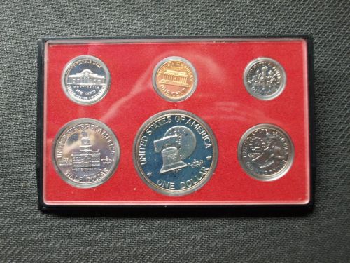 USA 1976 KMS 1 Cent - 1/2 Dollar Proof Set + 1 Dollar Eisenhower S PP