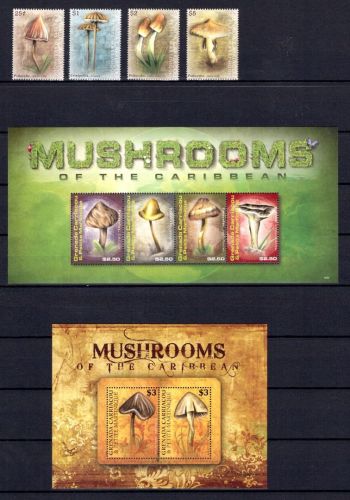 Grenada Carriacou MiNr. 4504-4511 + Block 630 postfrisch Pilze