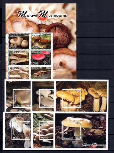 Malawi MiNr. 986-991 + Block 140-145 postfrisch Pilze
