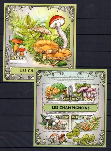 Niger MiNr. 3972-3975 + Block 499 postfrisch Pilze