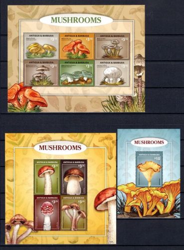 Antigua + Barbuda MiNr. 5349-5358 + Block 756 postfrisch Pilze
