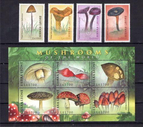 Sierra Leone MiNr. 5214-5223 postfrisch Pilze