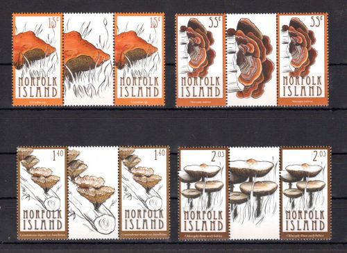 Norfolk Inseln MiNr. 1060-1063 ZW postfrisch Pilze