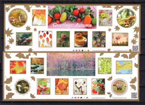 Jaoan MiNr. 9256-9275 postfrisch 2 Folienbögen, Grußmarken