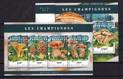 Togo MiNr. 8802-8805 + Block 1545 postfrisch Pilze