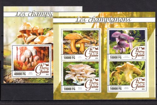 Guinea MiNr. 11661-11664 + Block 2628 postfrisch Pilze