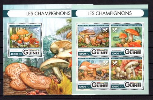 Guinea MiNr. 11916-11919 + Block 2679 postfrisch Pilze