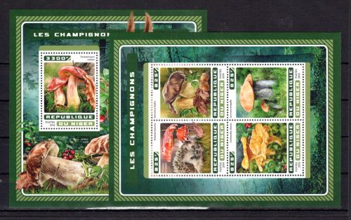 Niger MiNr. 4417-4420 + Block 588 postfrisch Pilze