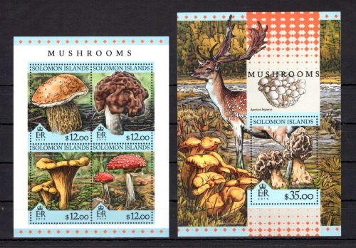 Salomon Inseln MiNr. 3751-3754 + Block 531 postfrisch Pilze