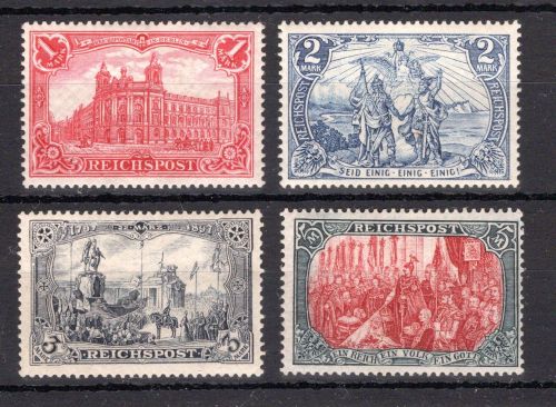 Deutsches Reich MiNr. 63-66 mit Falz