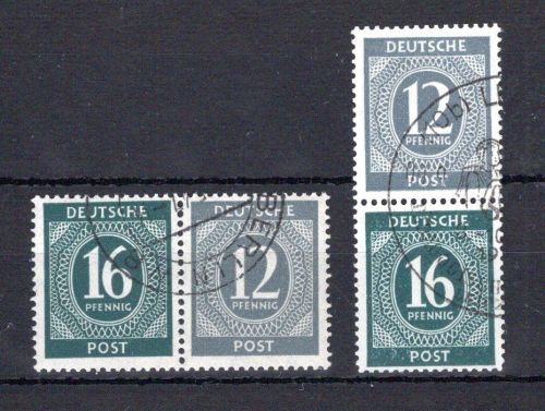 Gemeinschaftsausgaben MiNr. W 158 + S 294 gestempelt