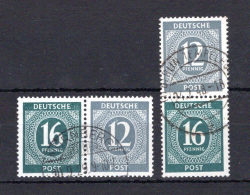 Gemeinschaftsausgaben MiNr. W 158 / S 294 gestempelt