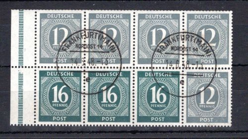 Gemeinschaftsausgaben H-Blatt MiNr. 123 gestempelt mit Frankfurt/ Main