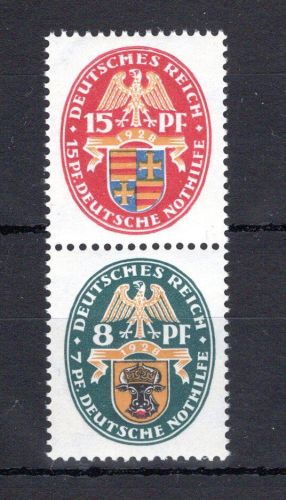 Deutsches Reich Zusammendruck MiNr. S 52 postfrisch ungefaltet