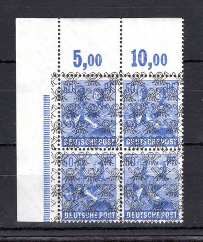 Bi-Zone MiNr. 48 II P OR dgz (2x) postfrisch senkr. gefaltet