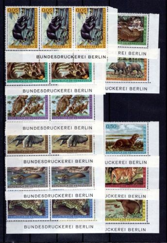 Venezuela MiNr. 1481-1492 postfrisch 2er Eckrand, Bundesdruckerei Berlin