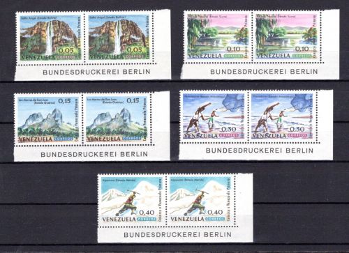 Venezuela MiNr. 1550-1554 postfrisch 2er Eckrand, Bundesdruckerei Berlin