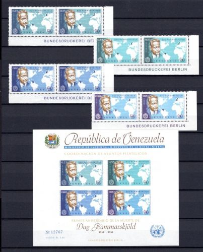 Venezuela MiNr. 1512-1515 + Block 11 postfrisch Bundesdruckerei Berlin