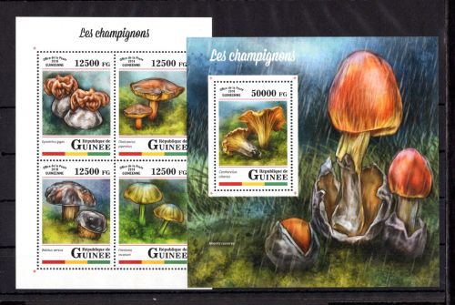 Guinea MiNr. 12780-12783 + Block 2852 postfrisch Pilze