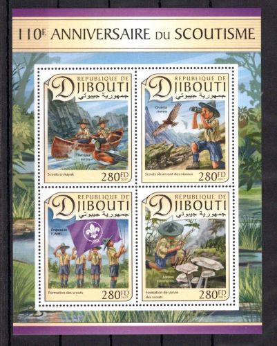Dschibuti MiNr. 1528-1531 postfrisch Kleinbogen, Pfadfinder