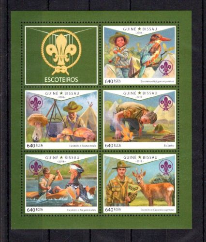 Guinea Bissau MiNr. 10007-10011 postfrisch Kleinbogen, Pfadfinder