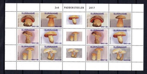 Surinam MiNr. 2986-2991 postfrisch Kleinbogen, Pilze