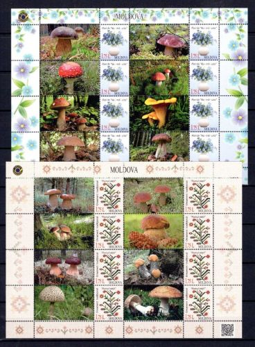 Moldawien person. Marken MiNr. 856-857 postfrisch Kleinbögen, Pilze