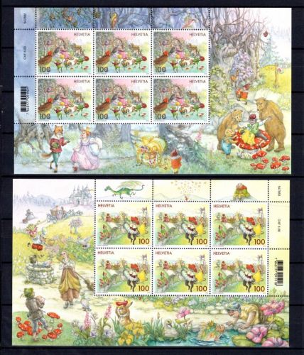 Schweiz MiNr. 2553-2554 postfrisch 2 Kleinbögen, Märchen