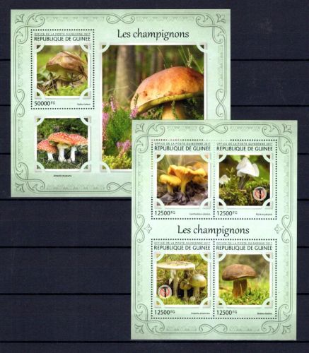 Guinea MiNr. 12156-12159 + Block 2727 postfrisch Pilze