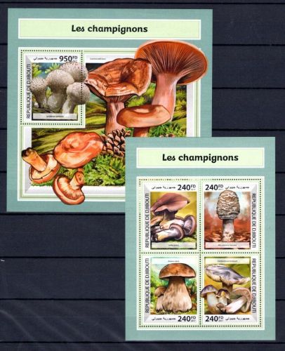 Dschibuti MiNr. 1846-1849 + Block 917 postfrisch Pilze