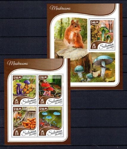 Salomon Inseln MiNr. 4637-4640 + Block 678 postfrisch Pilze