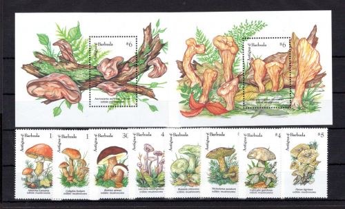 Antigua und Barbuda MiNr. 1637-1644 + Block 234-235 postfrisch Pilze