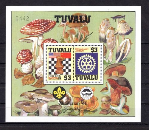 Tuvalu MiNr. Block 14 II postfrisch Schach/ Rotarier