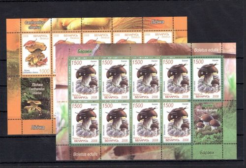 Weißrussland MiNr. 720-721 postfrisch als Kleinbögen, Pilze